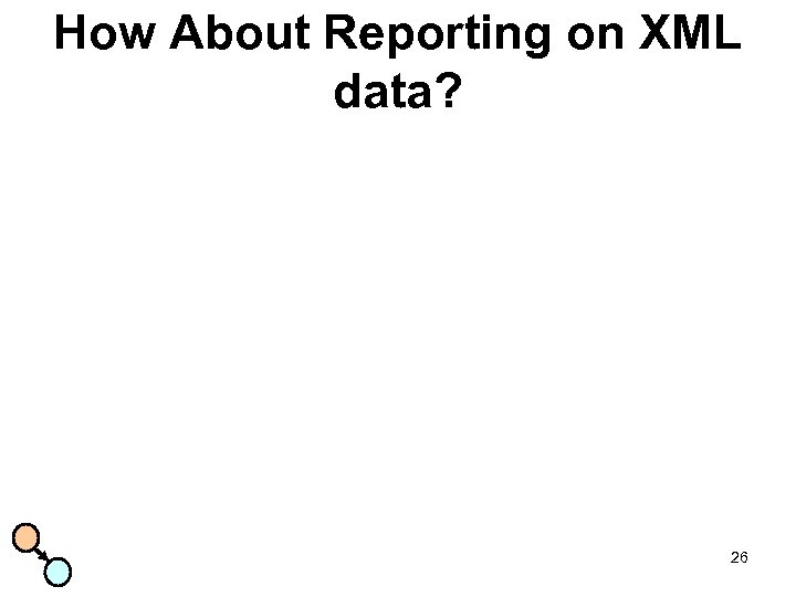 How About Reporting on XML data? 26 