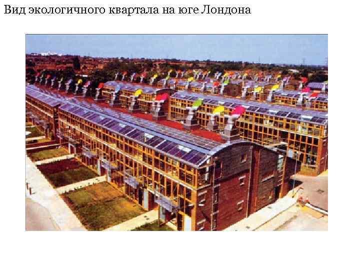 Вид экологичного квартала на юге Лондона 