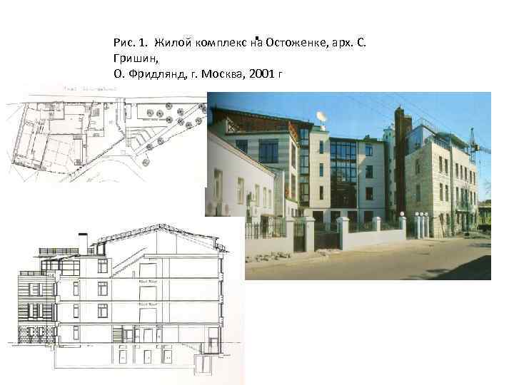 . Рис. 1. Жилой комплекс на Остоженке, арх. С. Гришин, О. Фридлянд, г. Москва,