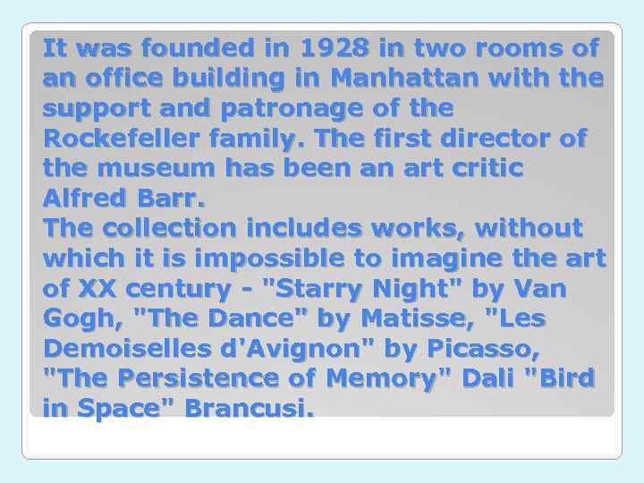 It was founded in 1928 in two rooms of an office building in Manhattan