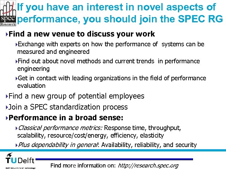 If you have an interest in novel aspects of performance, you should join the