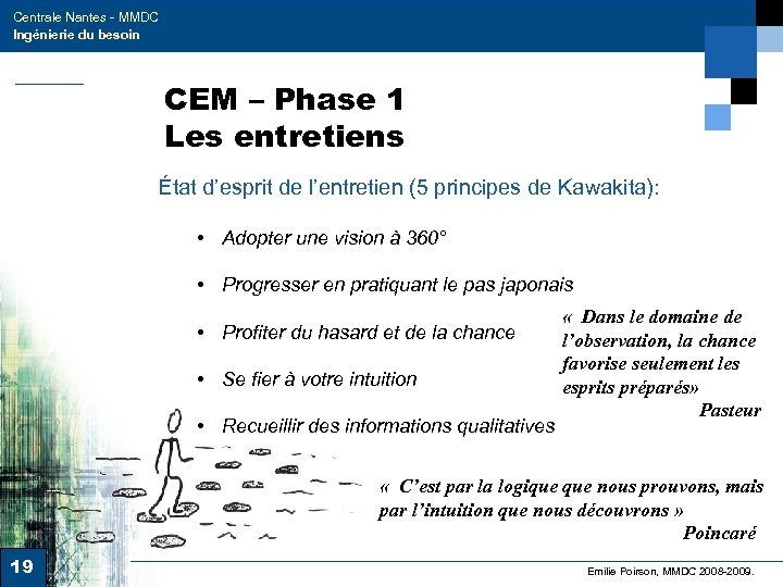 Centrale Nantes - MMDC Ingénierie du besoin CEM – Phase 1 Les entretiens État