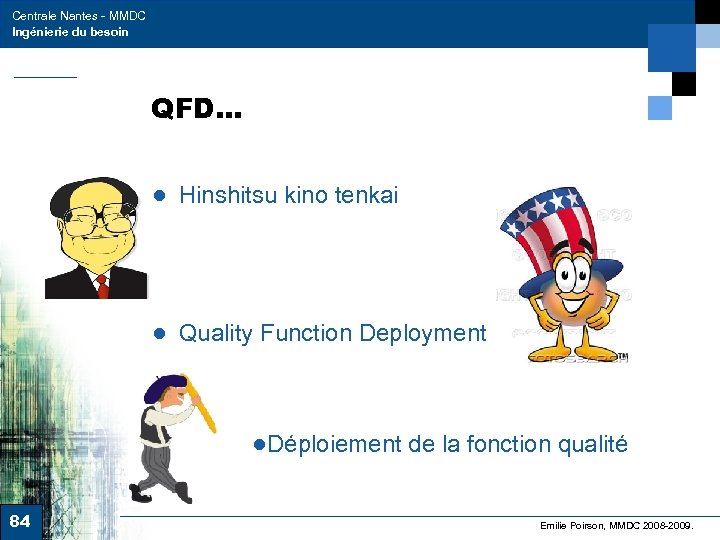 Centrale Nantes - MMDC Ingénierie du besoin QFD… ● Hinshitsu kino tenkai ● Quality