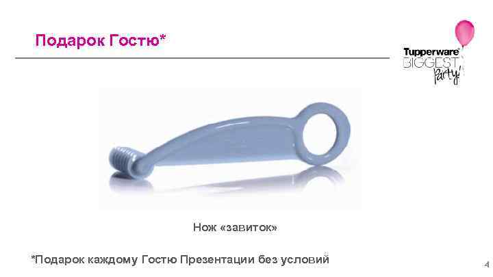 Подарок Гостю* Нож «завиток» *Подарок каждому Гостю Презентации без условий 4 