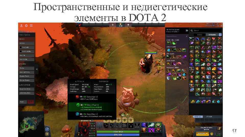 Пространственные и недиегетические элементы в DOTA 2 17 