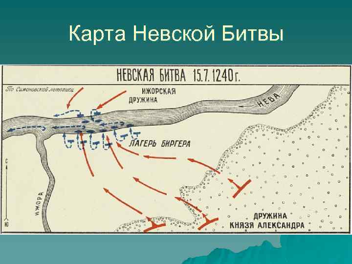 Расскажите о невской битве используя предлагаемый план время и место