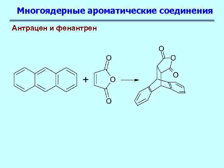 Многоядерные ароматические соединения Антрацен и фенантрен 