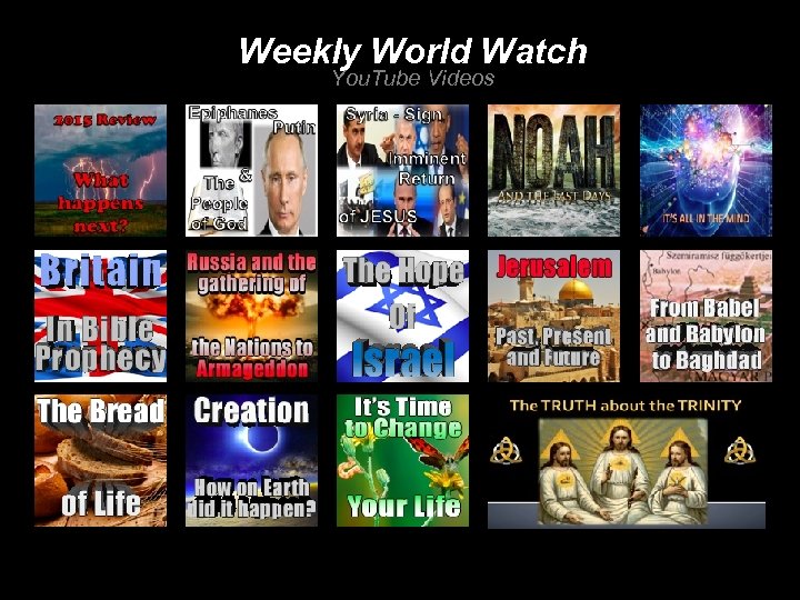 Weekly World Watch You. Tube Videos 