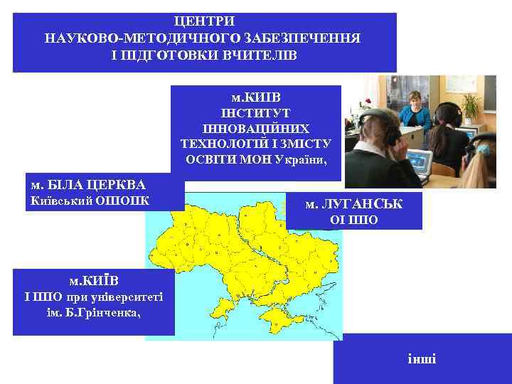 ЦЕНТРИ НАУКОВО-МЕТОДИЧНОГО ЗАБЕЗПЕЧЕННЯ І ПІДГОТОВКИ ВЧИТЕЛІВ м. КИІВ ІНСТИТУТ ІННОВАЦІЙНИХ ТЕХНОЛОГІЙ І ЗМІСТУ ОСВІТИ