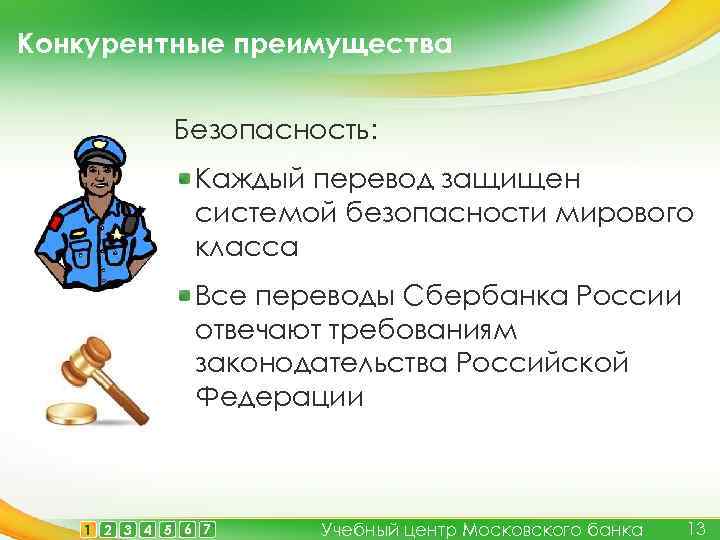 Конкурентные преимущества Безопасность: Каждый перевод защищен системой безопасности мирового класса Все переводы Сбербанка России