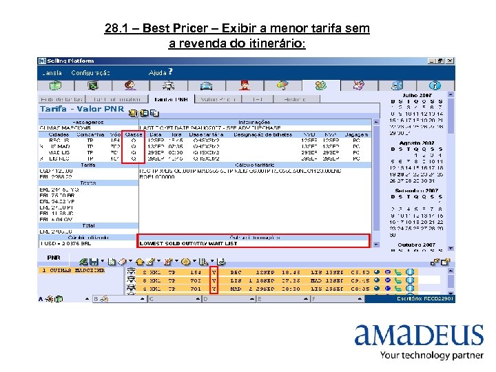 28. 1 – Best Pricer – Exibir a menor tarifa sem a revenda do