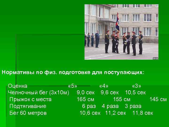 Ведомость уровня физической подготовленности кандидата в кадеты образец