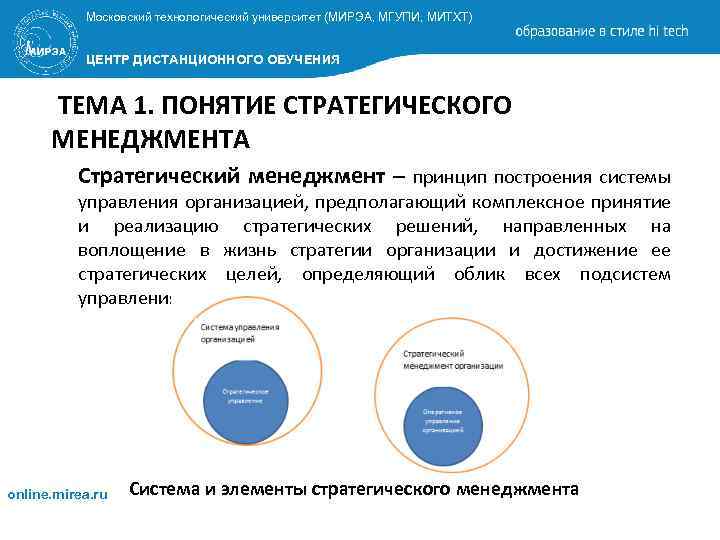 Мирэа информационные системы и технологии учебный план