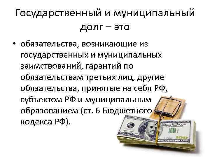 Право государственных и муниципальных внешних и внутренних заимствований презентация