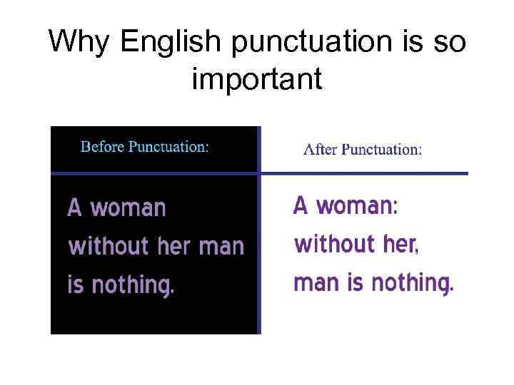 Why English punctuation is so important 