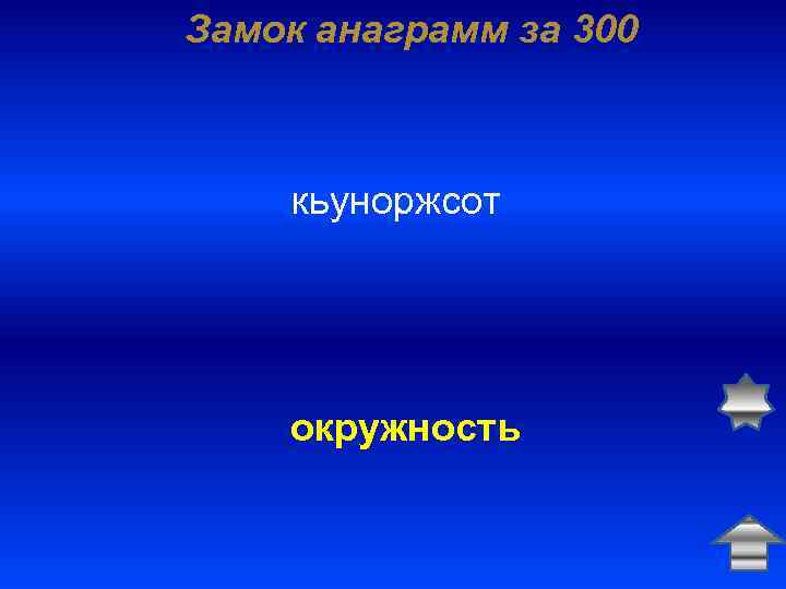 Замок анаграмм за 300 кьуноржсот окружность 