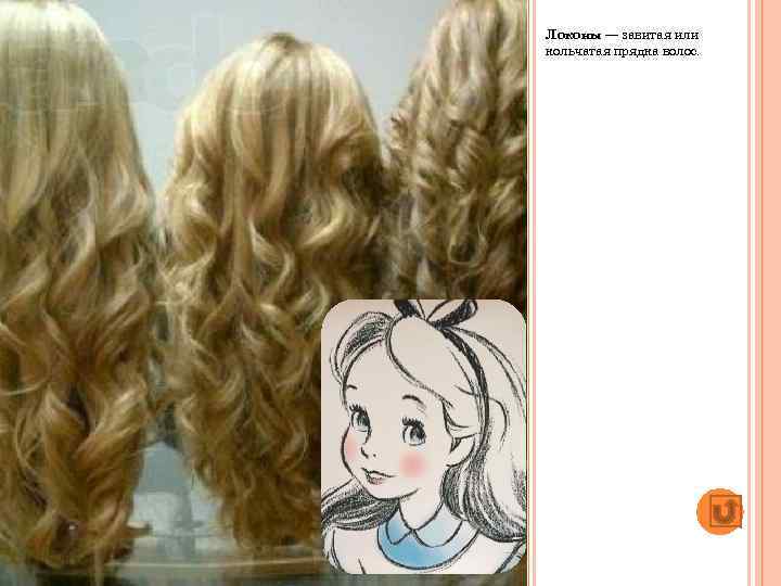 Локоны — завитая или кольчатая прядка волос. 