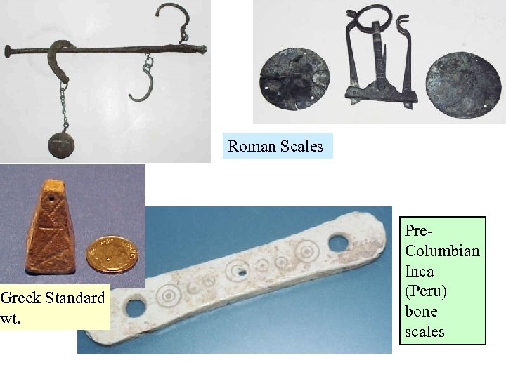 Greek Standard wt. Roman Scales Pre. Columbian Inca (Peru) bone scales 