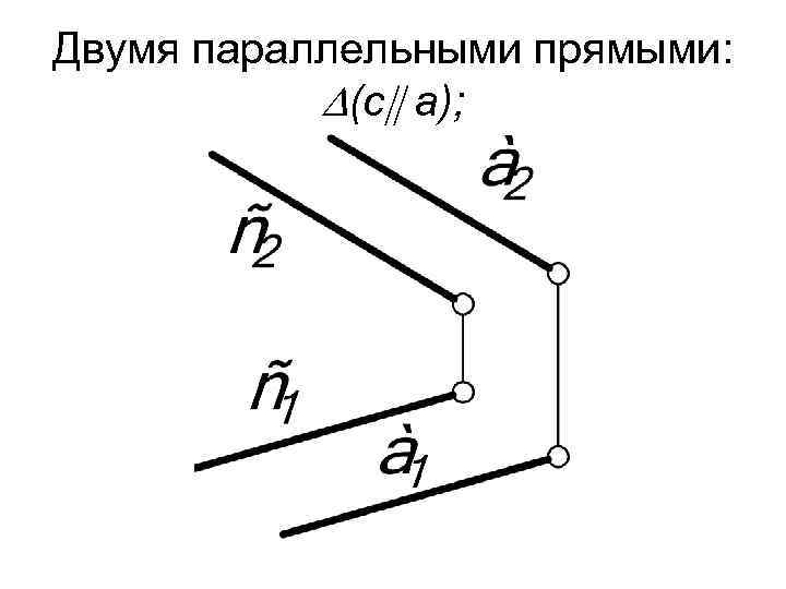 Двумя параллельными прямыми: (с а); 