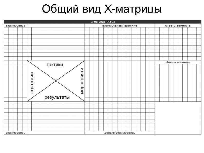Общий вид Х-матрицы 
