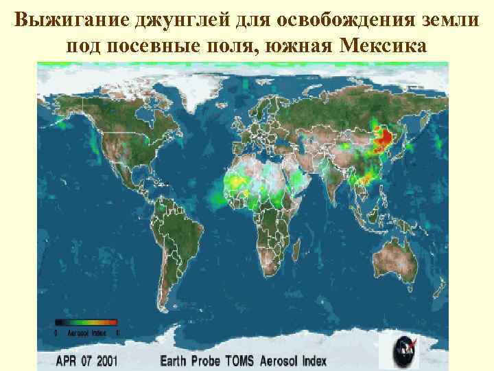 Выжигание джунглей для освобождения земли под посевные поля, южная Мексика 
