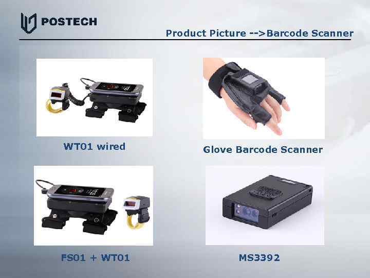 Product Picture -->Barcode Scanner WT 01 wired FS 01 + WT 01 Glove Barcode