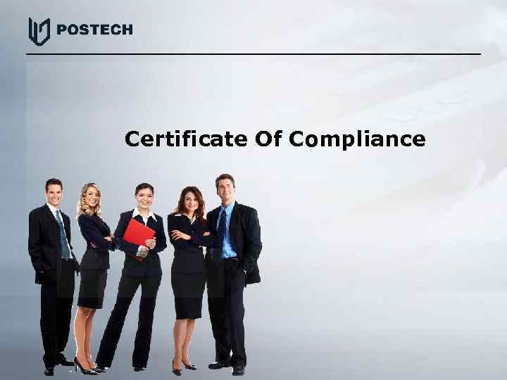 Certificate Of Compliance 