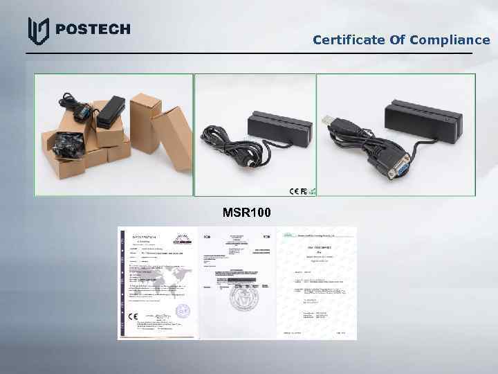 Certificate Of Compliance MSR 100 