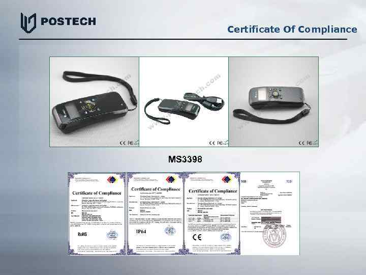 Certificate Of Compliance MS 3398 