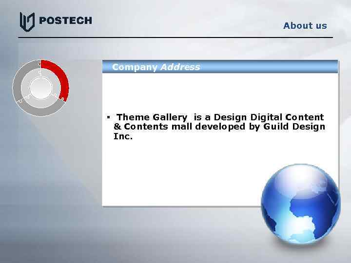 About us Company Address § Theme Gallery is a Design Digital Content & Contents
