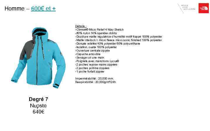 Homme – 600€ et + Détails : -Climset® Micro Relief 4 Way Stretch -80%