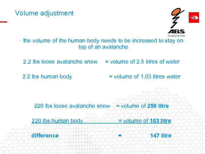 Volume adjustment · the volume of the human body needs to be increased to