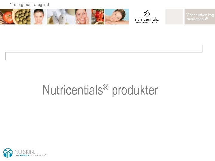 Næring udefra og ind Videnskaben bag Nutricentials® ® Nutricentials produkter 