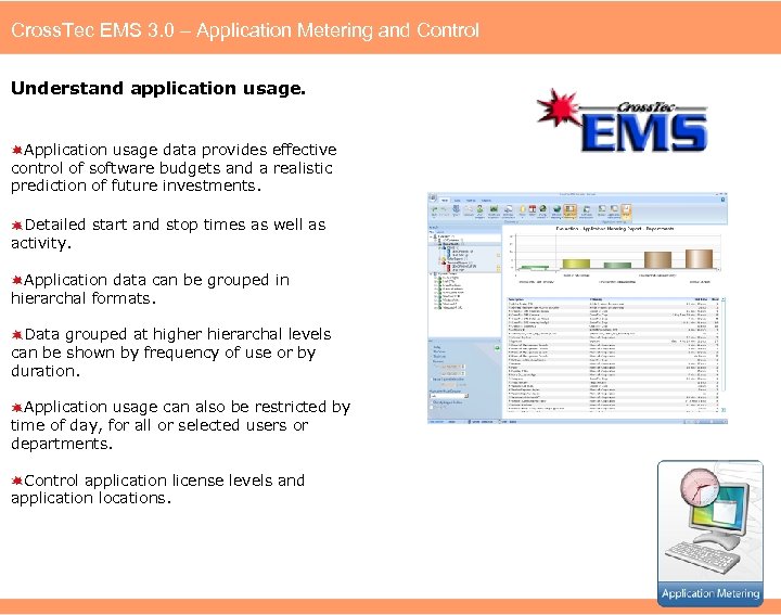 Cross. Tec EMS 3. 0 – Application Metering and Control Understand application usage. Application