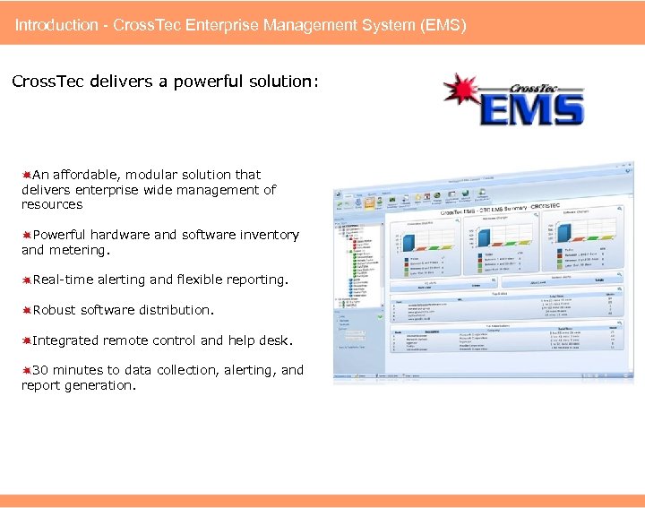 Introduction Cross Tec Enterprise Management System Ems