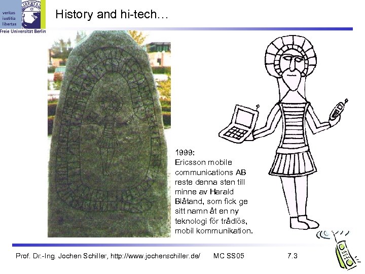 History and hi-tech… 1999: Ericsson mobile communications AB reste denna sten till minne av