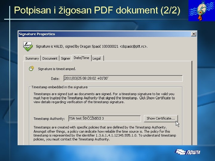 Potpisan i žigosan PDF dokument (2/2) 