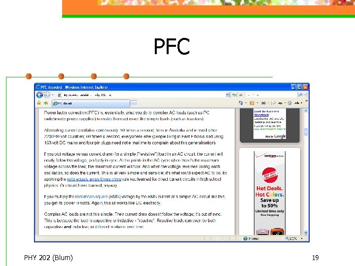 PFC PHY 202 (Blum) 19 