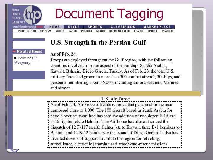 Document Tagging … Document Tagging 