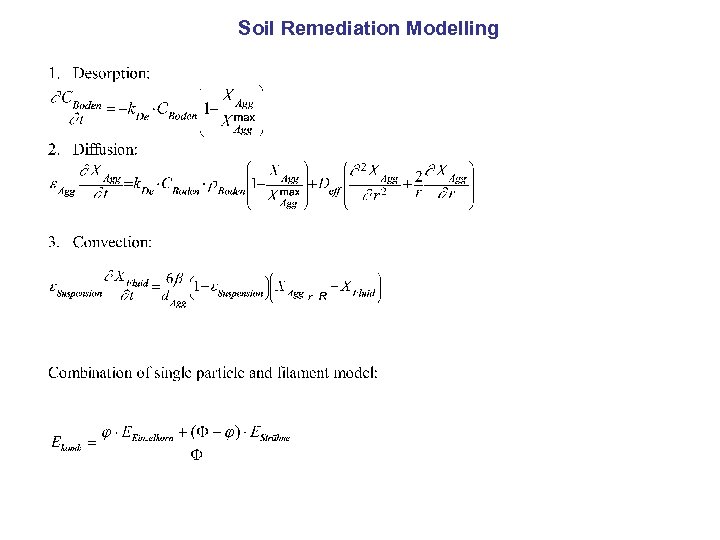 Soil Remediation Modelling 