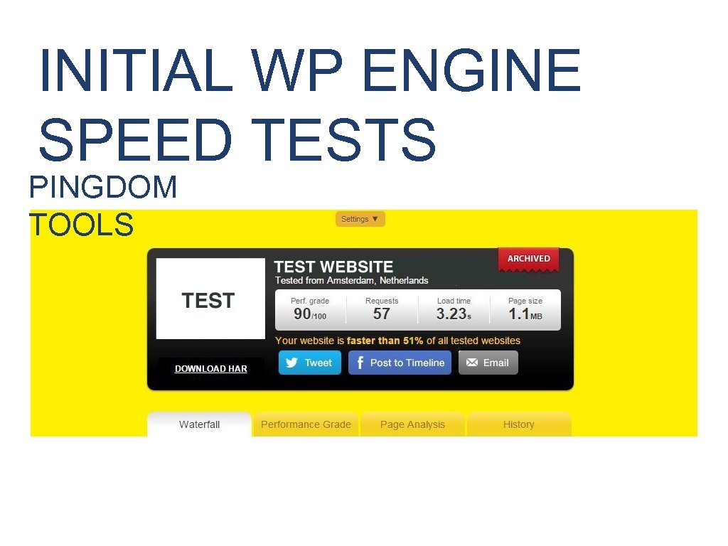 INITIAL WP ENGINE SPEED TESTS PINGDOM TOOLS 