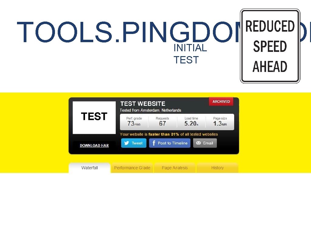 TOOLS. PINGDOM. COM INITIAL TEST 