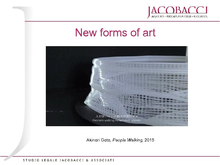 New forms of art Akinori Goto, People Walking, 2015 