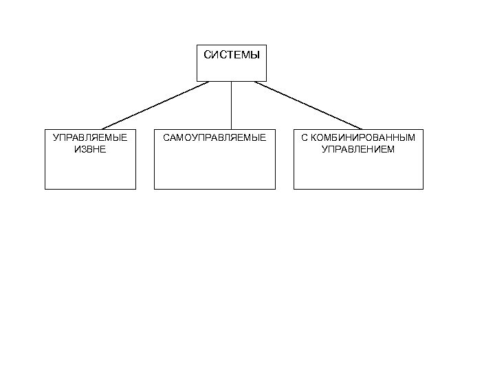 СИСТЕМЫ УПРАВЛЯЕМЫЕ ИЗВНЕ САМОУПРАВЛЯЕМЫЕ С КОМБИНИРОВАННЫМ УПРАВЛЕНИЕМ 