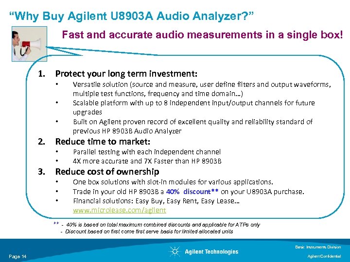 “Why Buy Agilent U 8903 A Audio Analyzer? ” Fast and accurate audio measurements