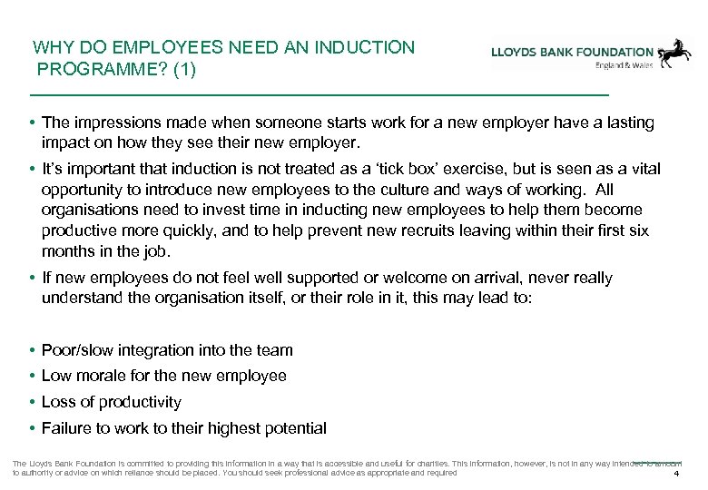 WHY DO EMPLOYEES NEED AN INDUCTION PROGRAMME? (1) • The impressions made when someone