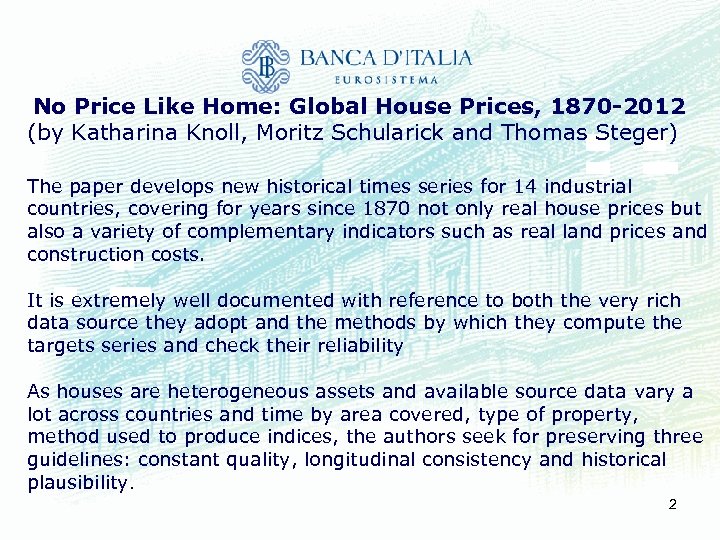 No Price Like Home: Global House Prices, 1870 -2012 (by Katharina Knoll, Moritz Schularick