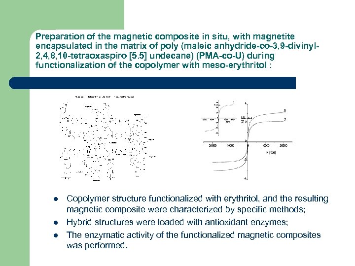 Preparation of the magnetic composite in situ, with magnetite encapsulated in the matrix of