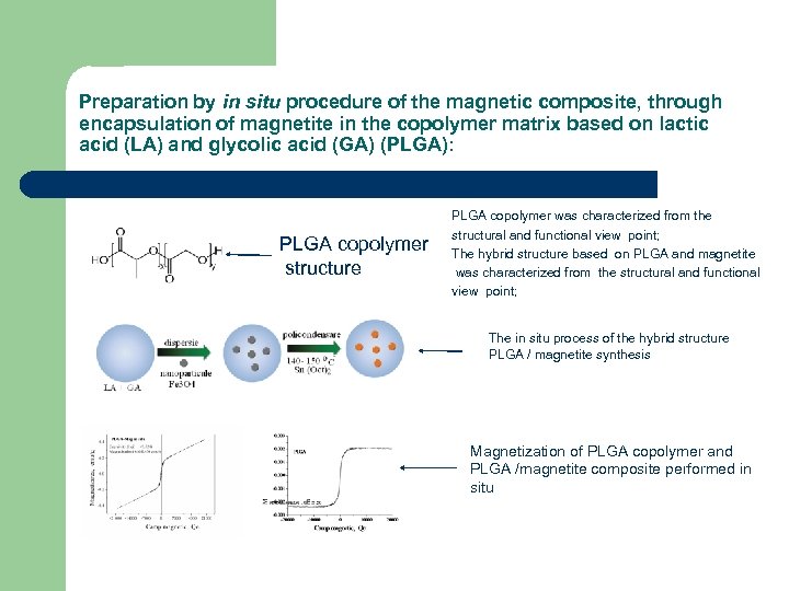 Preparation by in situ procedure of the magnetic composite, through encapsulation of magnetite in
