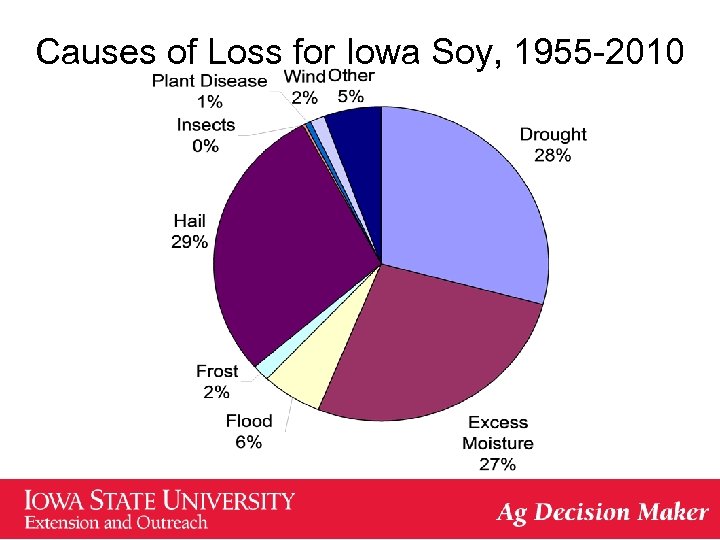 Causes of Loss for Iowa Soy, 1955 -2010 